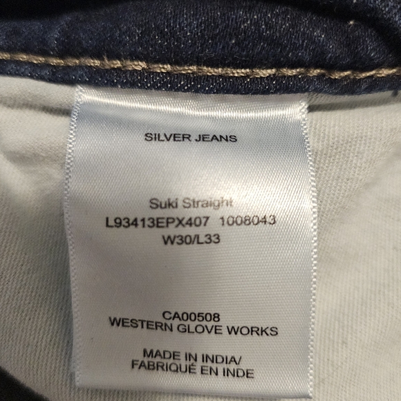 Silver Jeans Womens SUKI Straight Leg Dark Denim Wash Jeans W30x33L - Picture 11 of 15